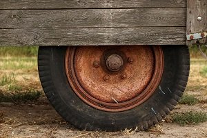 Weathered Trailer Tire Weathered Trailer Tire