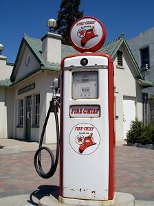 red and white gas pump red and white gas pump