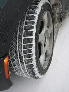 snow on the tire snow on the tire