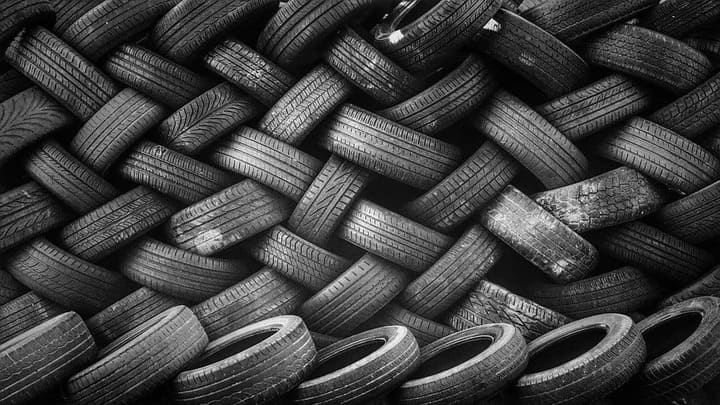 Stack of Used Tires
