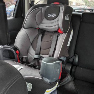 Child Safety Seat Installed in Vehicle