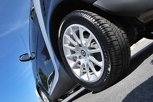 Vehicle Tire and Wheel Close-Up