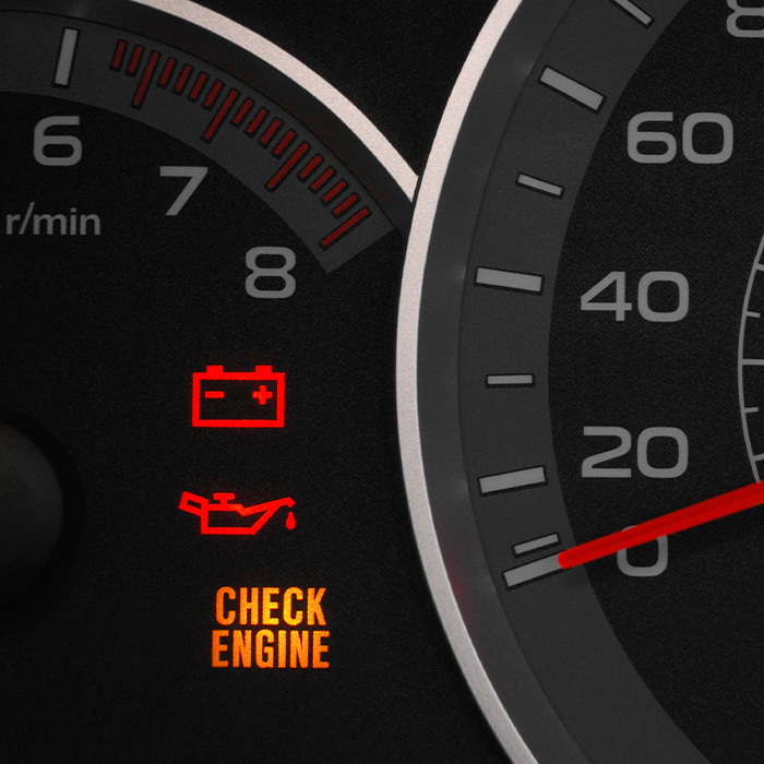 Check engine warning light