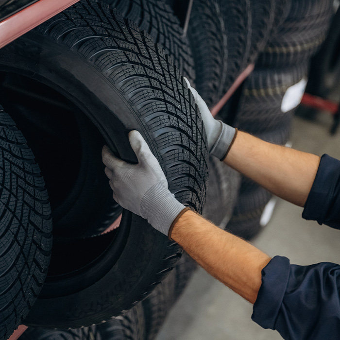 Man worker is maintenance station with wheels